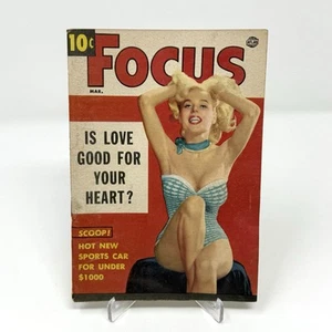 Focus Magazine March 1955 Marilyn Monroe Inside Photo Betty Brosmer Cover - Foto 1 di 10