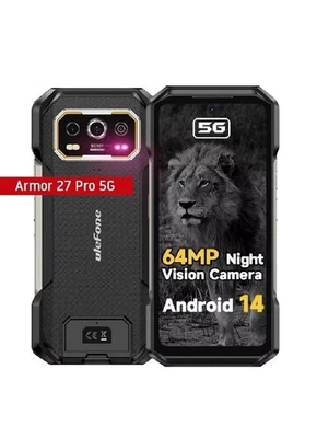 Ulefone Armor 27 Pro 5G telefone robusto câmera 50MP 24GB/256GB Android 14 IP68 - Imagem 1 de 4