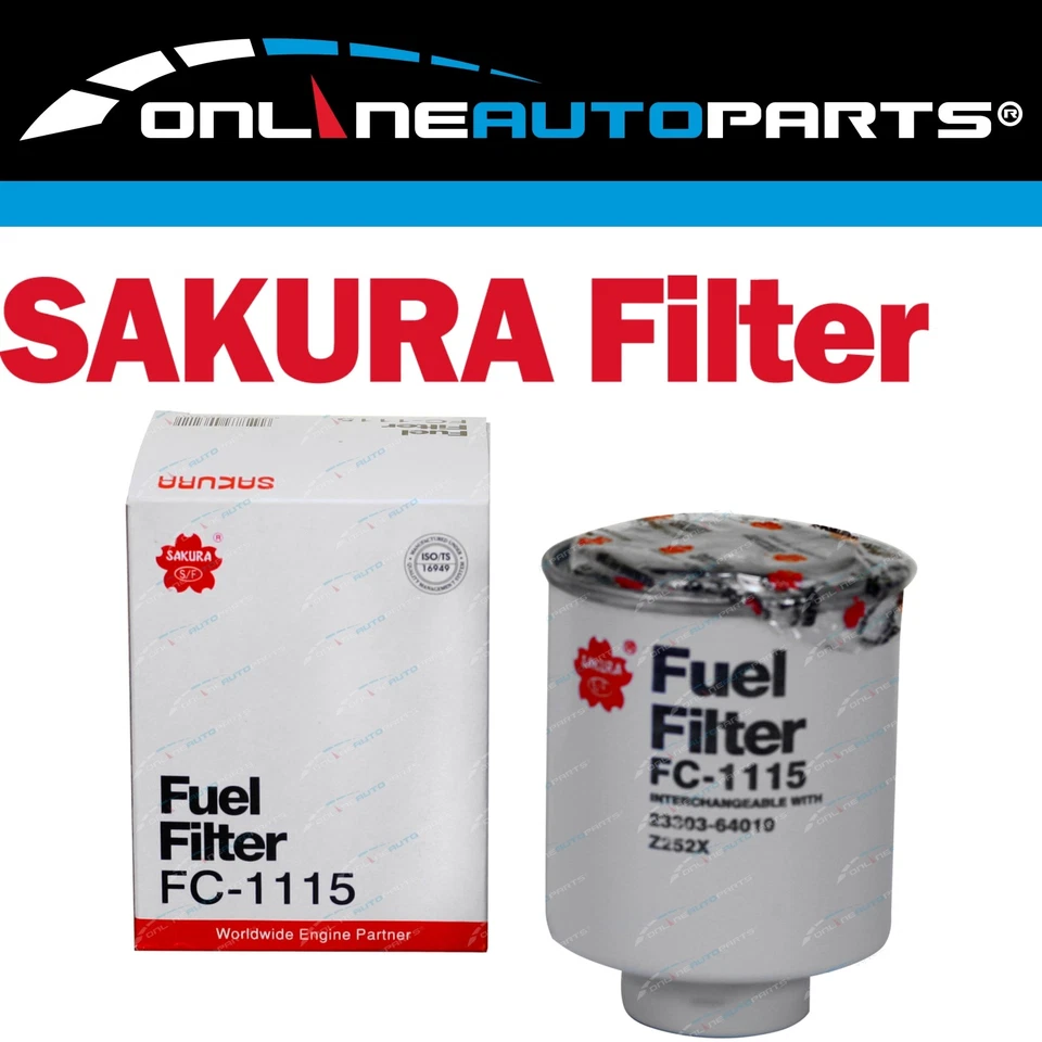 Sakura Fuel Filter for Toyota Hilux Surf LN130R 2.4L Diesel 2L-TE 1990~1993 - image 1 of 3
