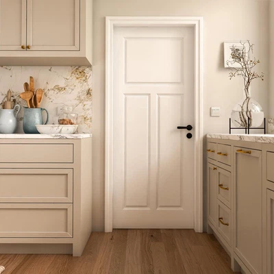 24"X 80" Slab Door, 3-Panel Interior French Door Slab Shaker, Pre-Built Solid Co - Image 1 of 4