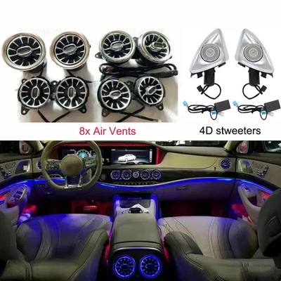 Altavoces de ventilación de aire luz ambiente interior S550 S500 S63 para Mercedes Clase S W222 Foto 1 de 4