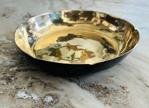 Servierschale aus gehämmerter Bronze - großer Bronzeaschenbecher 8 3/4 Zoll - Bild 1 von 5