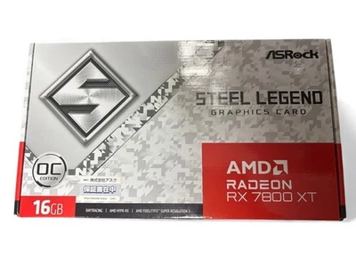 ASRock Radeon RX 7800 XT Steel Legend 16GB White OC GPU Boxata Non Mining - Immagine 1 di 4