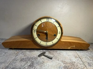 "Reloj Schatz & Sohn W3 alemán vintage 1970 5 barras campana abrigo 19""x8"" funcionando" - Imagen 1 de 14