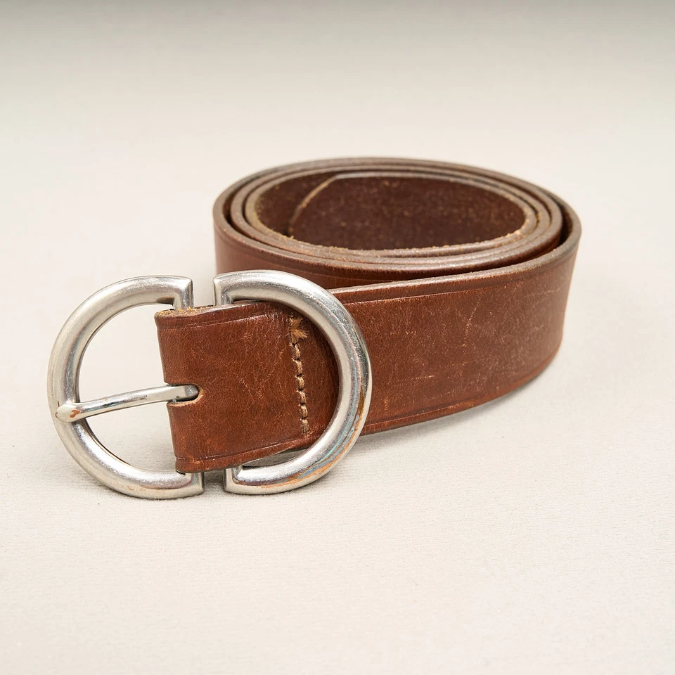 Cinturón de cuero marrón Ann Taylor Loft para mujer hebilla plateada mediana 1,5 ancho EE. UU. Foto 1 de 4