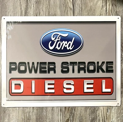 Ford Power Stroke Diesel 12" x 16" Novelty Metal Sign New! - Image 1 of 2