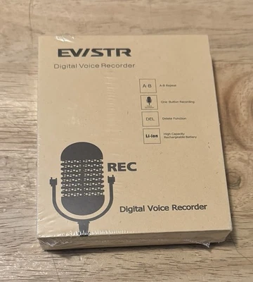 EVISTR 16GB L357 Digital Voice Recorder Activated FOR LECTURE with Playback NEW - Image 1 of 2