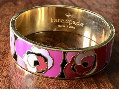 Brazalete Brazalete Kate Spade Floral Bisagras Descontinuado "Budding Genius" Rosas De Colección Foto 1 de 4