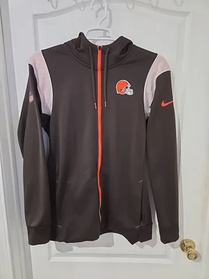 Cleveland Browns NFL Grande Nike Calce Térmico Cremallera Completa Sudadera con Capucha Chaqueta Marrón Naranja  Foto 1 de 4