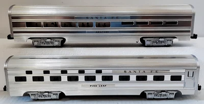 MTH ~ O GA ~ SANTA FE - 60' ALUMINUM SLEEPER/DINER CAR ADD-ON SET ~# MT-6116 - Image 1 of 4