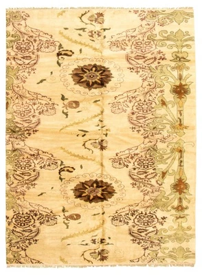 Alfombra oriental tradicional de lana anudada a mano alfombra de 7'4" x 10'0" Foto 1 de 4