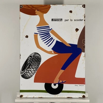 Pirelli Emailschild - 68 x 48 x 2 cm (26,8 x 18,9 x 0,8") - schönes Pneu... - Image 1 of 4