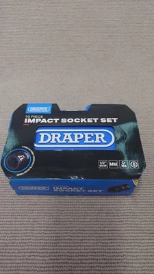 1x 10 Piece Draper 1/2" Square Drive Metric Impact Socket Set - Image 1 of 3