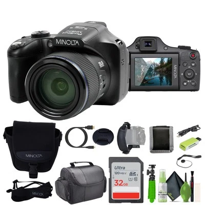 Minolta Pro Shot 20 MP HD Digital Camera with 67X Zoom, 1080P HD Video Bundle - Image 1 of 4