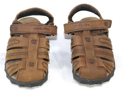 Stride Rite Hudsen Children’s Leather Sandals – Size 7½ (Style BB49138) NWOB - Image 1 of 4