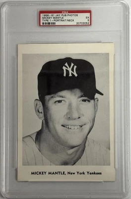 1958-61 JAY PUBLISHING PHOTOS TYPE 1 PORTRAIT NECK MANTLE PSA 5 20703052 - Image 1 of 2
