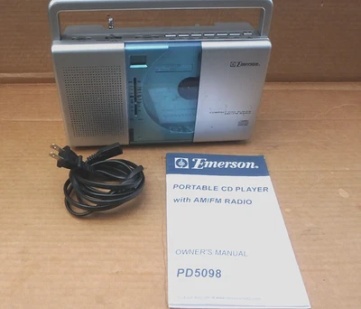 Emerson PD5098 Radio AM/FM/CD Portátil Boom Box, con Manual - Ver Descripción Foto 1 de 4