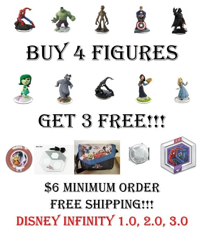 Disney Infinity 1.0 2.0 3.0 - Pick Your Figures Buy 4 Get 3 Free - $6 Min. Order - Image 1 of 1