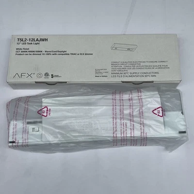 Undercabinet Task Light AFX  12" T5L2 LED Adjustable CCT  WH/WH - T5L2-12LAJWH - Image 1 of 4