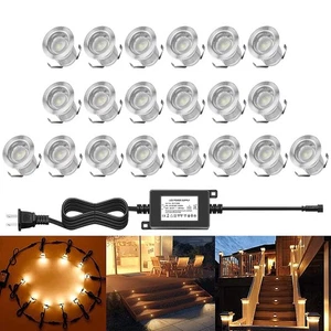 Recessed LED Deck Lighting Kits 12V Low Voltage Warm White Waterproof IP67,Le... - Picture 1 of 2