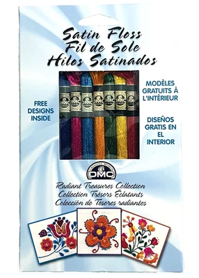 NEW DMC SATIN FLOSS RADIANT TREASURES COLLECTION - 8 SIX STRAND SKEINS 8.7 YARDS - Image 1 of 3