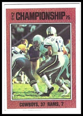 1975 NFC Championship Cowboys vs. Rams (Roger Staubach) 1976 Topps #331 EX - Image 1 of 2
