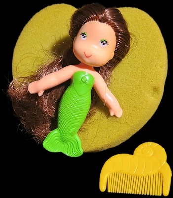 RARE Vtg Original 1979 Kenner Sea Wees Shelly Mermaid Doll Sponge Comb COMPLETE! - Image 1 of 4