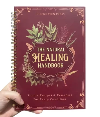 The Natural Healing Handbook: Spiral Herbal Remedies Wellness Recipes Guide Gift - Image 1 of 4