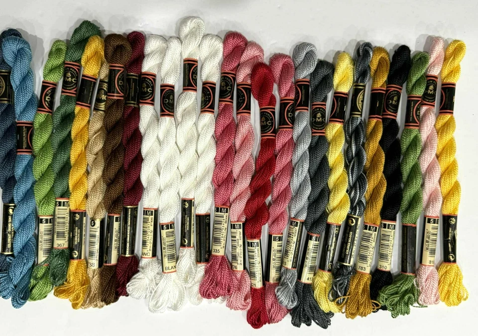 DMC# 5 COTTON PERLE Lot Of 25 Skeins - REPEATS WHITE EXTRA - NEW STOCK - Image 1 of 1