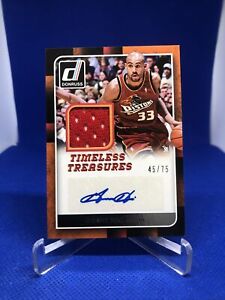 2015-16 Donruss Grant Hill Timeless Treasures Jersey Autograph /75 Signed Card