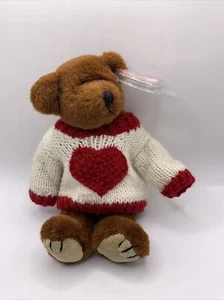 Ty Beanie Babys Dachbodenschätze Casanova Bär Herz Pullover Etikett im Schutz - Bild 1 von 11