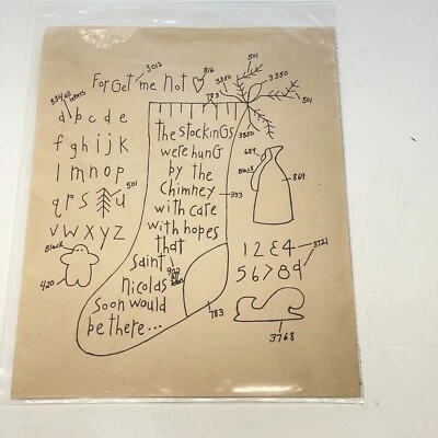 Timeless Treasures Stitchery Quilt Embroidery Sewing Template Stocking Were Hung - Image 1 of 4
