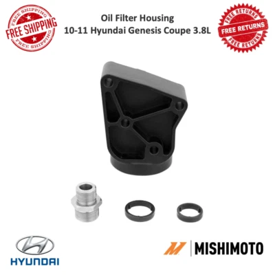 Carcaça de filtro de óleo Mishimoto para 10-11 Hyundai Genesis Coupe 3.8L #MMOFH-GEN6-10 - Imagem 1 de 4