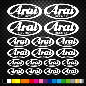 Convient à ARAI HELMET 18 Stickers Autocollants Adhésifs Moto Voiture Sponsor