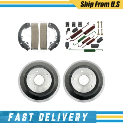 Tambores de freno traseros zapatas de freno y herrajes kit de resorte para Mitsubishi Raider 2006 Foto 1 de 4