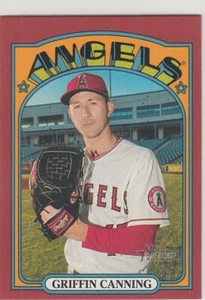 2021 Topps Heritage Parallel Target Red Border GRIFFIN CANNING #401 Angels - Picture 1 of 2