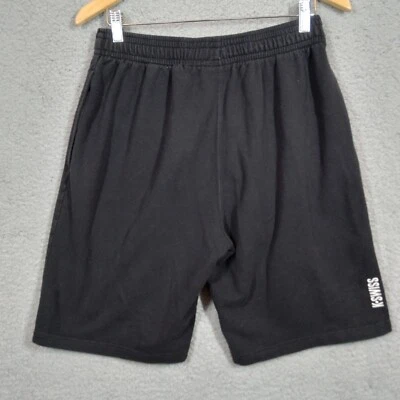 K Swiss Vintage Mens Medium Gym Basketball Shorts Training Black Cotton 28x10 - Image 1 of 4