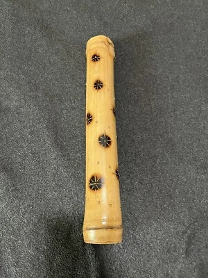 INDONESIO Bambú BALI RAIN STICK SHAKER Instrumento Musical 14” Estrellas Quemadas Foto 1 de 4