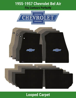 Alfombrillas delanteras y traseras Lloyd Loop para Bel Air '55-57 con pajarita Chevy Vintage Foto 1 de 4