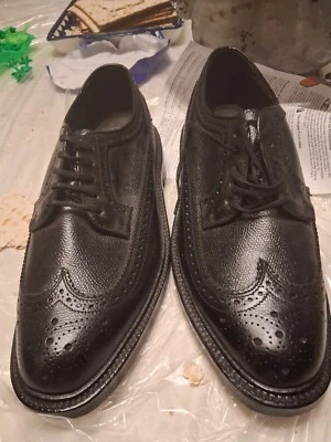 NEW OLD STOCK UNWORN 9D BOSTONIAN OXFORDS DOUBLE LEATHER SOLE leather lined 1990 - Image 1 of 4