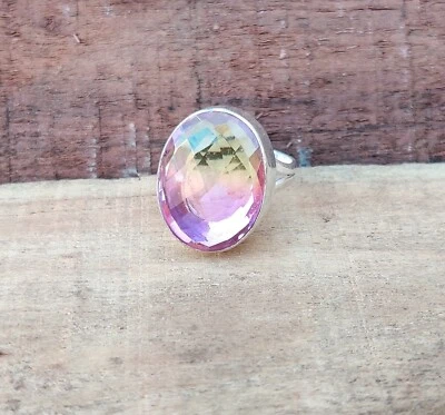 Beautiful Multi Tourmaline Gemstone 925 Sterling Silver Ring All Size SR2097 - Image 1 of 4