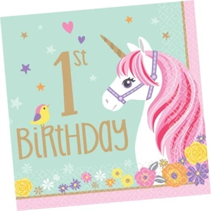 My First Unicorn Napkins Lunch 16CT - Picture 1 of 1