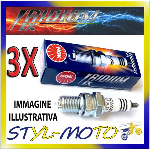 KIT 3 CANDELE NGK IRIDIUM SPARK PLUG DPR9EIX-9 TRIUMPH Legend TT 885 2001 Foto 1 de 1
