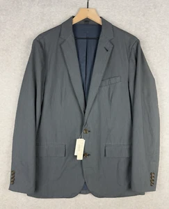J Crew Jacket Mens Medium Blue Blazer Cotton Sport Coat Unstructured NEW - Picture 1 of 11