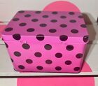 Rare Victoria?S Secret Pink Polka-Dot Tin Metal Box Vintage Collectible Htf