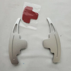 NYZAUTO Aluminum Alloy Steering Wheel Paddle Shifter Extension Model A Silver - Imagen 1 de 6