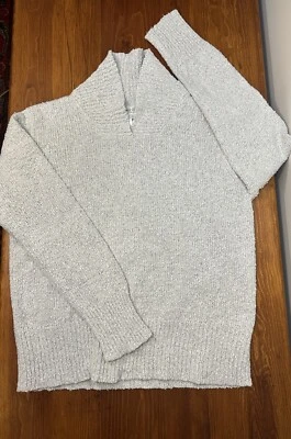 Suéter Coldwater Creek Boucle Cuello Chal Manga Larga Talla S Lt Gris Melange Foto 1 de 4