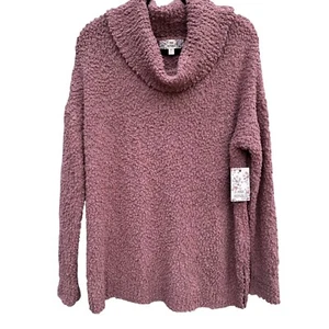 Pink Republic Womens Cozy Textured Loose Knit Stretch Cowl Neck Sweater New XXL - Picture 1 of 10