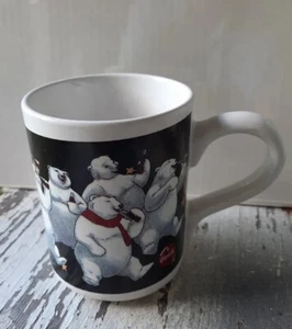 Coca-Cola Polar Bears Drinking Coke Coffee Mug Gibson 1996 - Picture 1 of 9