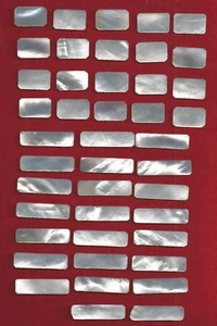 83 PERLMUTTSCHEIBEN WEISS OHNE OHNE BOHRUNG - 3 VERSCHIEDENE GRÖSSEN - Bild 1 von 5